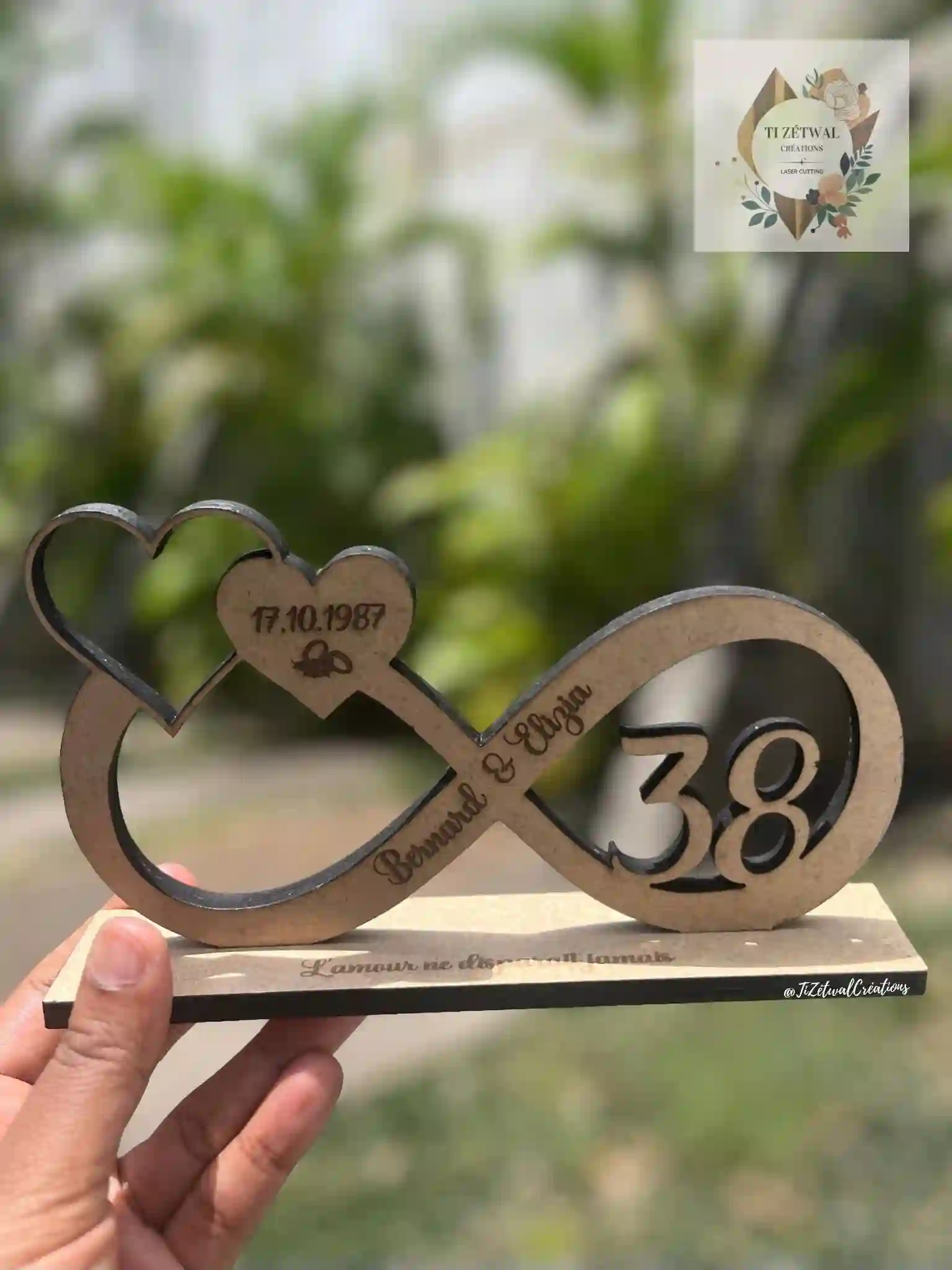 Infini d'amour personnalisé